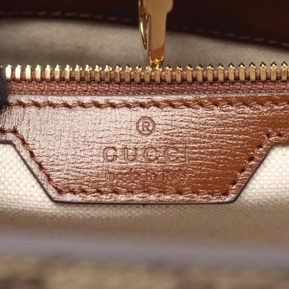 GUCCI Brown Leather Tote Bag - Picture 4 of 6